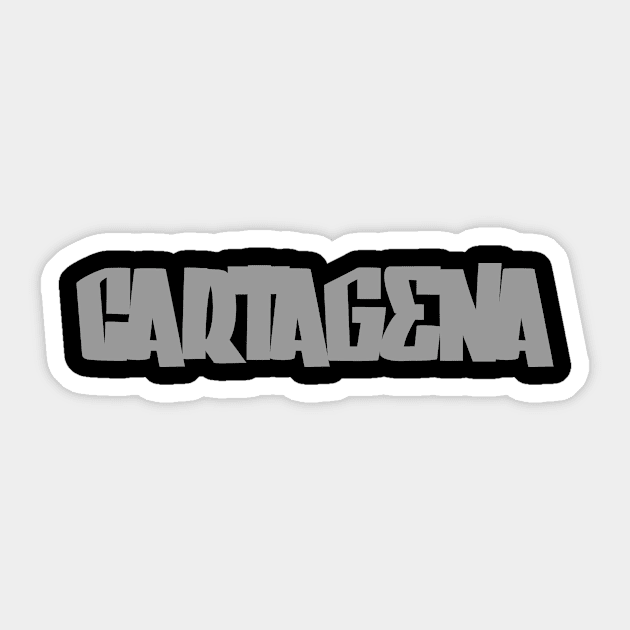 Cartagena Colombia Medellin Bogota Graffiti - Grey Sticker by LenTauroPhoto